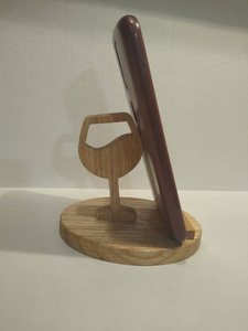 Supporto in <span class=keywords><strong>Legno</strong></span> JUNJI per Telefono e Tablet |   Opzioni di Forma Multiple (Chitarra/Pollo/Cane/Bicchiere da Vino) |   4 Tipi di <span class=keywords><strong>Legno</strong></span> Disponibili - Product Image 4