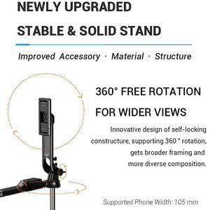 Trípode Extensible para Selfies con Control Remoto Inalámbrico y Soporte para Teléfono, Trípode Portátil para Selfies para Teléfono <span class=keywords><strong>Huawei</strong></span> - Product Image 6