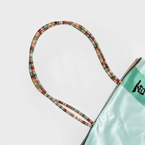 Bolsa de Compras Reutilizable de Gran Capacidad, Resistente, con Cierre de Cremallera Impermeable, Decoración Bordada y Forro de Poliéster - Product Image 6