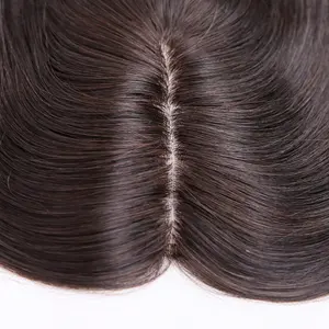 Customize cuticle aligned virgin brazilian human hair toppers hair pieces for hair loss