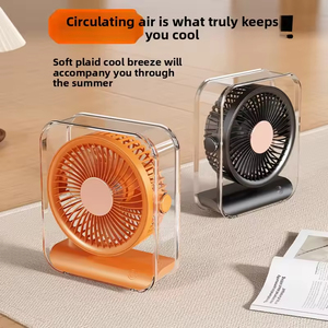 Ventilador de Escritorio Transparente en Oferta, Recargable por USB, 4000 mAh, Ventilador Portátil con Viento Potente para Oficina y Dormitorio - Product Image 5