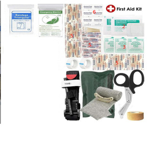 Trousse de premiers secours en plein air, équipement de survie d'urgence, fournitures médicales compactes et multifonctionnelles pour le camping, la randonnée et la nature sauvage - Product Image 1