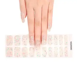 Glow In The Dark Nails Wraps NG200262 Fluorescence UV Gel Semi Cured Nail Strips Stickers
