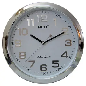 Jam dinding Promo perak MEILI 30.5cm untuk hadiah perusahaan