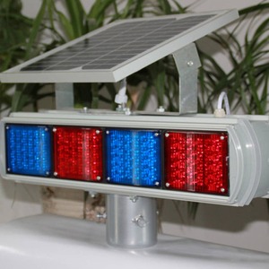 Solar Led Flashing Warning <b>Light</b> Ip65 Aluminum <b>Pole</b> Mount Traffic Signal Lamp - Product Image 3