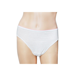 Sous-vêtements jetables femmes blanc rose ODM OEM Sous-vêtements jetables portables en coton de voyage grande taille - Product Image 1