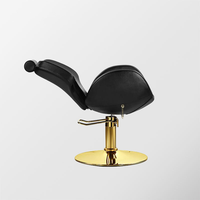 Chaise de coiffeur de luxe pivotante hydraulique avec repose-pieds et appui-tête en forme de U