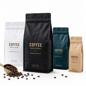 Bolsas de Empaque para Granos de Café con Fondo Plano, Válvula y Cierre, Colores Personalizables, Alta Calidad - Product Image 1