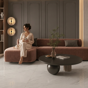 Carrelage vitrifié Calista Marble Beige 600x1200mm, antidérapant, résistant au feu, durable, collection pour sols - Product Image 1