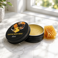 Cire de protection pour surfaces en bois, cire d'abeille, pâte de soin pour guitare, basse, ukulélé et autres instruments à cordes en bois