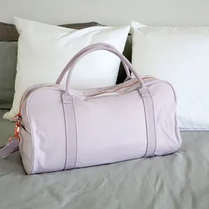 도매 핑크 신부 들러리 코튼 밤 여행 주말 사용자 정의 로고 캔버스 더플 가방