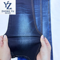 Tissu denim sergé extensible teint en fil, 70% Coton 28% Polyester 2% Spandex, 13.0 oz, grammage lourd, écologique, couleurs personnalisables, pour vêtements