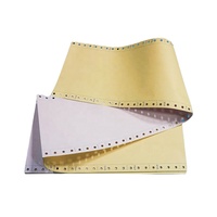 Papier autocopiant NCR LITAI 2 parties Blanc Rose Jaune 70GSM Rouleau de papier 2 plis Formulaires multi-parties Perforation de marge pour factures
