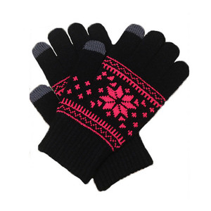 Adulte Acrylique Neige Jacquard Écran <span class=keywords><strong>Tactile</strong></span> Magique Gants En Gros Gants Peut Jouer Au Téléphone - Product Image 2