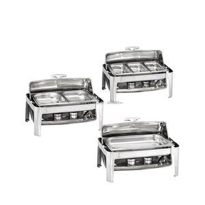 Heavybao - Juego de Recipientes para Buffet de 9 Litros, Recipiente para Calentar Alimentos, Acero Inoxidable, Color Dorado, para Catering - Product Image 2