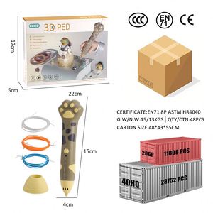 Stylo 3D Zhorya : Kit Créatif Patte de Chat, Filament DIY, Jouet Éducatif de Dessin, Stylo d'Impression 3D pour Enfants - Product Image 6