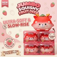 Jouets en silicone souple anti-stress, série Noël, motif cerf, fraise et pastèque, best-sellers
