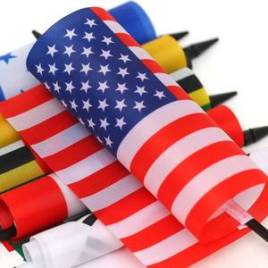Porte-drapeau de table en plastique à manivelle personnalisé, drapeaux américains, brésiliens et de divers <span class=keywords><strong>pays</strong></span>, mât de drapeau, petits drapeaux colorés - Product Image 4