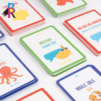 Cartes éducatives colorées imprimées sur mesure, cartes de jeu personnalisées, impression CMYK, plastification sur papier, carton de taille personnalisée, fabriquées à Guangzhou