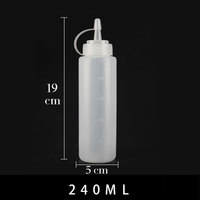 Distributeur de bouteilles de ketchup en plastique HDPE de qualité alimentaire 240ml 360ml 450ml 500ml 680ml Bouteille de sauce pressée en matériau PE