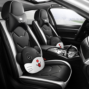 Housse de siège de <span class=keywords><strong>voiture</strong></span> universelle 5 places Ensemble complet de luxe en similicuir imperméable avant arrière <span class=keywords><strong>Coussin</strong></span> de siège de <span class=keywords><strong>voiture</strong></span> - Product Image 5