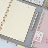 Carpeta de Anillas Personalizada A5 Transparente Esmerilada de PP con Cubierta Rígida de PVC CMYK para Escribir, Archivador de Hojas Sueltas