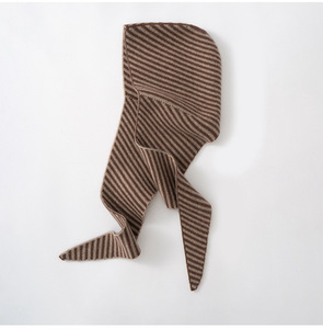 <span class=keywords><strong>Chapeau</strong></span> et Écharpe Tout-en-Un en Cachemire pour <span class=keywords><strong>Femme</strong></span>, Style Coréen, Motif Rayé, Chaud pour l'Automne et l'Hiver, Châle à Capuche Polyvalent pour l'Extérieur - Product Image 2