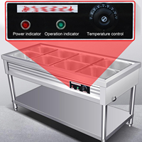 Table à vapeur électrique de comptoir grande capacité avec thermostat intelligent pour les fêtes, les buffets, la restauration, bain-marie