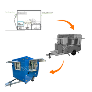 Remorque de barbecue 2025, grandes remorques alimentaires vides avec salle de bain, normes américaines, remorques à glace pour barbecue - Product Image 1