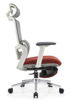 Chaise de direction en maille pivotante réglable Chaise de bureau ergonomique de luxe noire haut de gamme moderne et confortable en maille avec repose-pieds