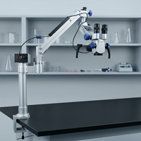 Microscope ophtalmique pour chirurgie oculaire, fixation sur table, grossissement 20x, éclairage LED 120W, rotatif, certifié CE, aluminium, objectif 250 mm