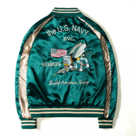 Nouvelle veste en chenille brodée en gros, logo personnalisé, manches en cuir, veste de baseball en satin pour hommes