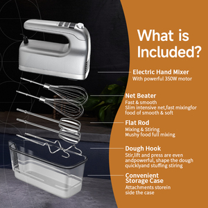 Multifunzione industriale Mini miscelatore manuale frullatore 9 velocità Display digitale facile da raccogliere frusta elettrica con grande scatola di immagazzinaggio - Product Image 6