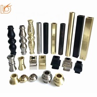 LD Round 5/8 "X 6" Tube en aluminium plaqué laiton pour broches d'escalier en métal ornemental -- manchon de balustre (QB-183)