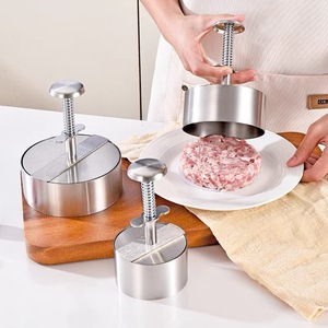 Pressa per Hamburger in Acciaio Inossidabile Antiaderente |   Pressa per Hamburger Regolabile in Spessore per Carne, Pollo e Verdure - Product Image 1