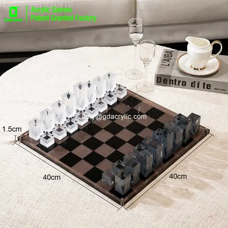 Lucite Decorative Checkers Chess Board Game For Adults Chess Game Board Online