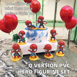 Lot <span class=keywords><strong>de</strong></span> 6 figurines d'action personnalisées Q-Version <span class=keywords><strong>Super</strong></span>-héros, figurines <span class=keywords><strong>de</strong></span> héros <span class=keywords><strong>de</strong></span> film en PVC pour décoration <span class=keywords><strong>de</strong></span> gâteau et <span class=keywords><strong>de</strong></span> bureau - Product Image 2