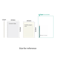 Carnet de notes personnalisé, mignon carnet de notes à spirale dorée avec couverture fleurie en ligne pour filles