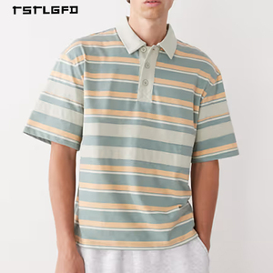 Premium Combed Cotton Piqu Short Sleeve Oversized Solid Knit Breathable Casual Men's <b>Button</b>-Up Customization OEM ODM Summer - Product Image 4