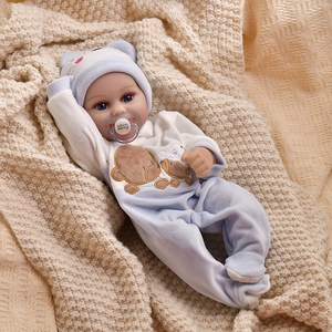 Moda 40Cm niños recién nacidos vinilo silicona bebé 16 pulgadas <span class=keywords><strong>Reborn</strong></span> muñeca para niña jugar a las casitas juguetes Real Bebe - Product Image 6