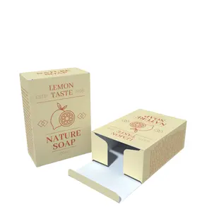 Özel tasarım Cosmetic kozmetik ürün ambalajı baskı beyaz kağıt sabun ambalajı Bar Soap sabun kutuları