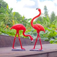 Innen/Außen Fiberglas-Harz LED Stern-Flamingo-Skulpturen Hotel Nachtbeleuchtung Dekor IP65 Motiv-Dekorationen Weihnachten 2700K Warmweiß