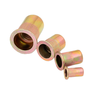 Anh & Mỹ kéo <span class=keywords><strong>cap</strong></span> Đầu phẳng có khía đinh tán Nuts Class 4 Ô tô sử dụng 1/4 3/8 5/16 5/32 8 # kẽm mạ kết thúc - Product Image 3