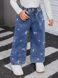 <span class=keywords><strong>Jeans</strong></span> per Ragazze Best-Seller - <span class=keywords><strong>Jeans</strong></span> a Gamba Larga e Dritta per Bambini, Abbigliamento Casual Comodo per Ragazze, <span class=keywords><strong>Jeans</strong></span> alla Moda - Product Image 5
