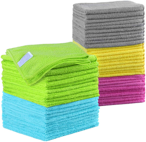 Colorful Medium Customization Logo Square Solid Color <b>Microfiber</b> <b>Towel</b> Absorbent Quick Dry Kitchen Glasses - Product Image 1
