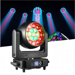 Projecteur de scène mobile DMX512 19x25W RGBW 4-en-1 LED Zoom Wash Beam Mac <span class=keywords><strong>Aura</strong></span> pour fêtes, mariages, concerts et DJ <span class=keywords><strong>disco</strong></span> - Product Image 2