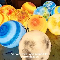 Lampes LED IP65 étanches en forme de planètes - Matériau acrylique pour pelouse, centre commercial, parc, luminaires décoratifs extérieurs à encastrer dans le sol