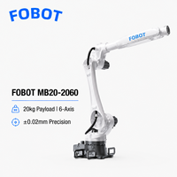 Robot Industrial de 6 Ejes FOBOT MB20-2060, Carga Útil de 20 kg, Alcance de 2060 mm, Precisión PLC, Paletización, Corte, Pulverización, IP67