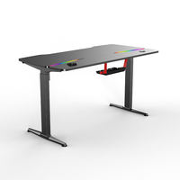 Bureau Ergonomique Intelligent Personnalisé Table D'ordinateur Noir Mécanique Électrique Réglable Pc Bureau De Jeu