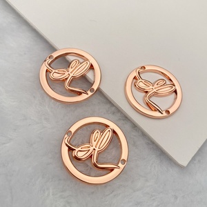 Custom <b>Metal</b> logo Round <b>Metal</b> <b>Plate</b> With Brand logo for Scarves,clothing - Product Image 1